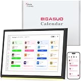 BIGASUO 10.1" Digital Calendar, Smart Touchscreen Interactive Display, Electronic Organizer for Monthly, Weekly & Daily Agenda, Chore Chart, Meal Planner, To Do List, Family Schedules, Picture Frame