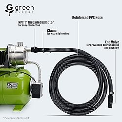 Green Expert 13FT x 1” ID Suction Hose with Check