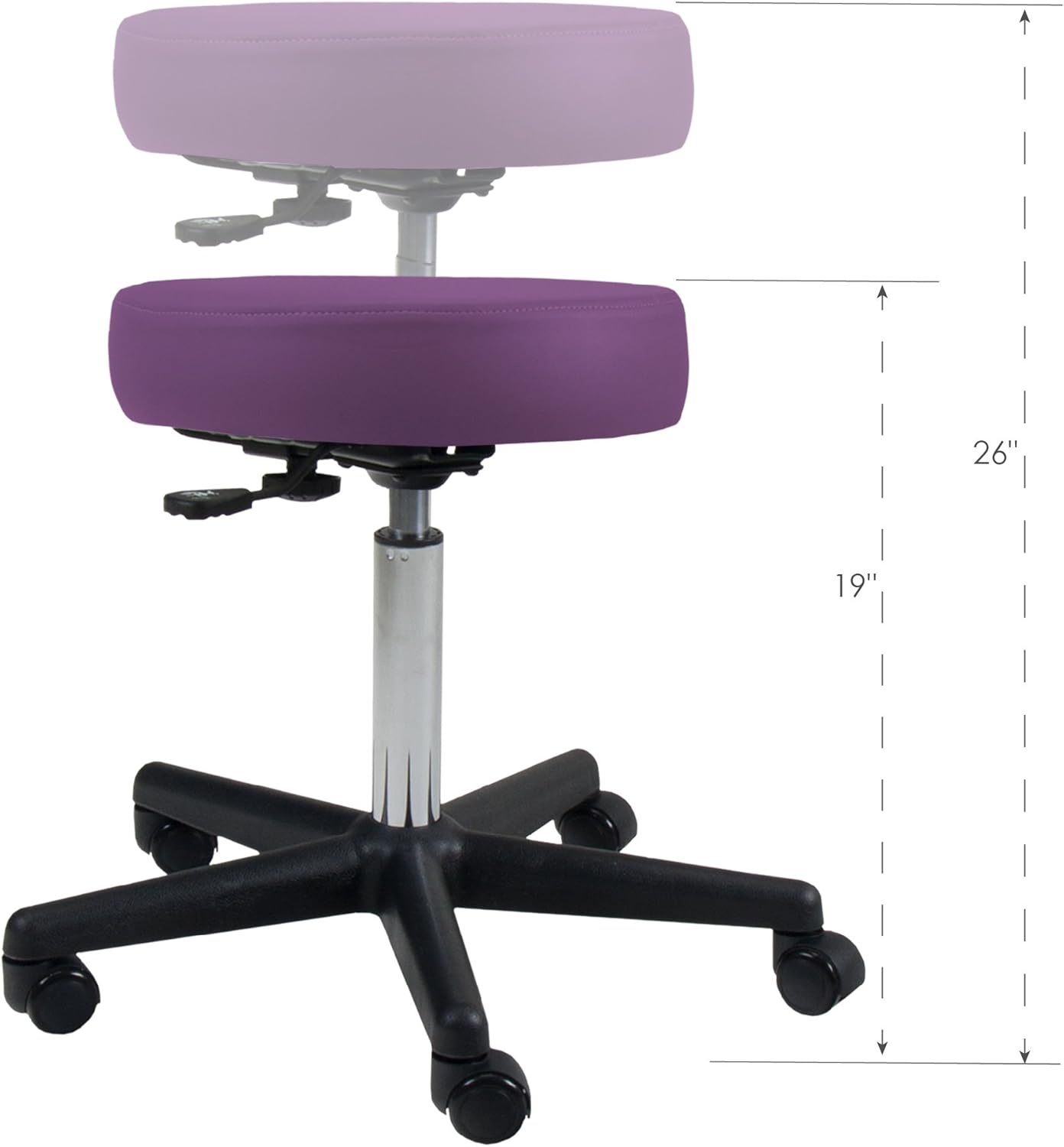 EARTHLITE Pneumatic Rolling Stool - Commercial Grade, Adjustable, CFC-Free, No leaking - Spa, Massage & Medical Chair: Health & Personal Care