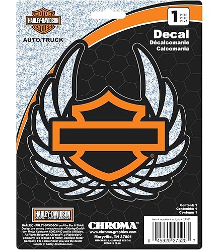 Calcomanías Clásicas De Harley-Davidson Graphix Cromadas B&S