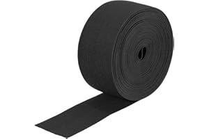 MECCANIXITY Elastic Bands for Sewing 2" 10 Yard Black Knit Elastic Spool High Elasticity for Wigs, Waistband, Pants