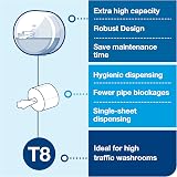 Tork SmartOne Toilet Roll Dispenser White T8 High Capacity Elevation view 9