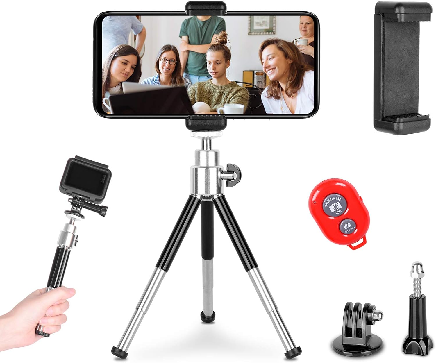 Emart Mini Tripod, Portable Phone Camera Stand Holder Lightweight Desktop Tabletop