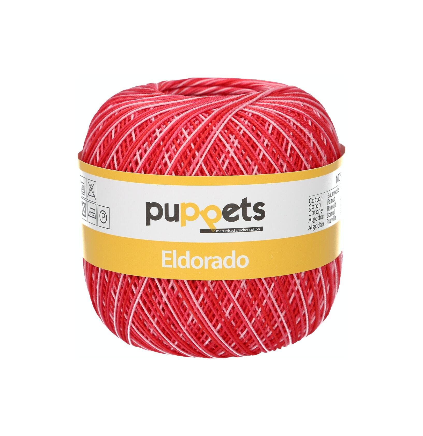 Puppets Eldorado Multicolour, Thickness: 12, Presentation: 50 g, Length: 570 m, 39 Crochet Yarns