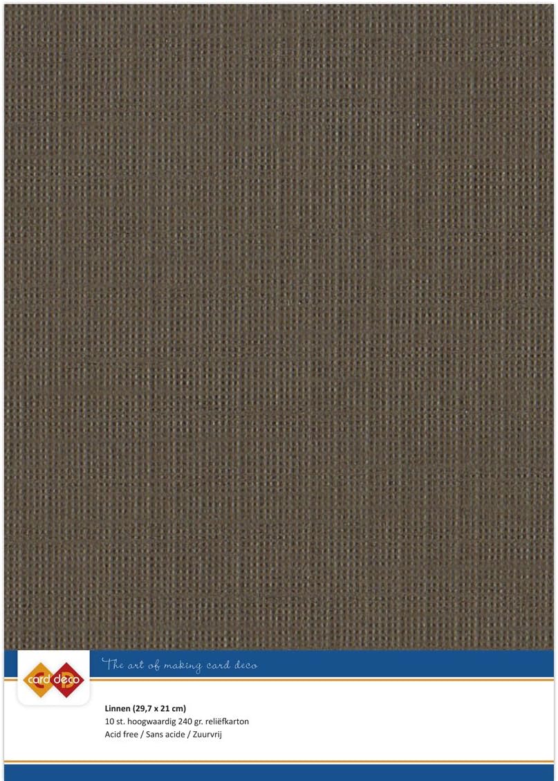 Dotty Design Linnencarton-A4-Chocolate Brown