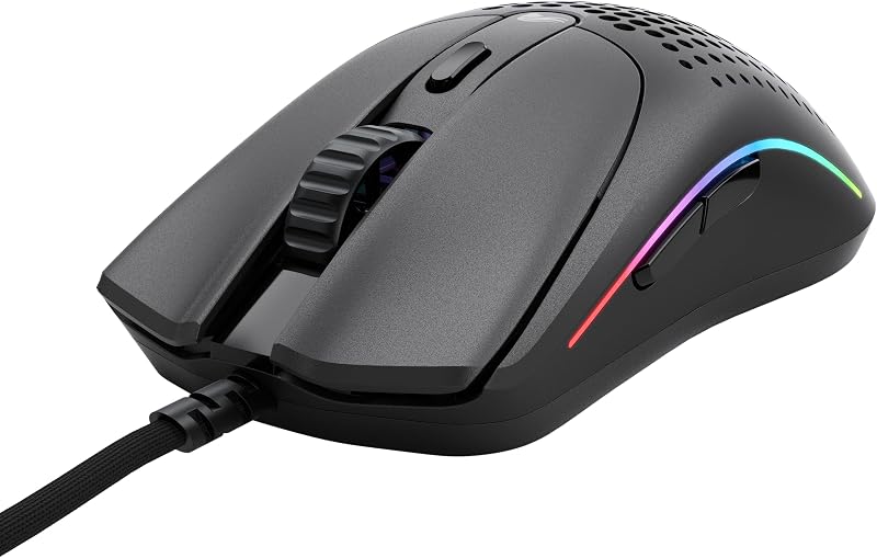 Gaming Model O 2 Wired Gaming Mouse - 59g Ultralight, FPS, 26,000 DPI, Motion Sync, 80M Click Rated Switches, 6 Programmable Buttons, Ambidextrous, RGB, PTFE Feet - Black