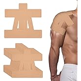 12PCS Kinesiology Tape for Shoulder, Precut Shoulder Tape for Pain Relief & Support Waterproof Elastic Sports Tapes Skin-Friendly Hypoallergenic Latex-Free Athletic Muscle Tapes for Joint Stability
