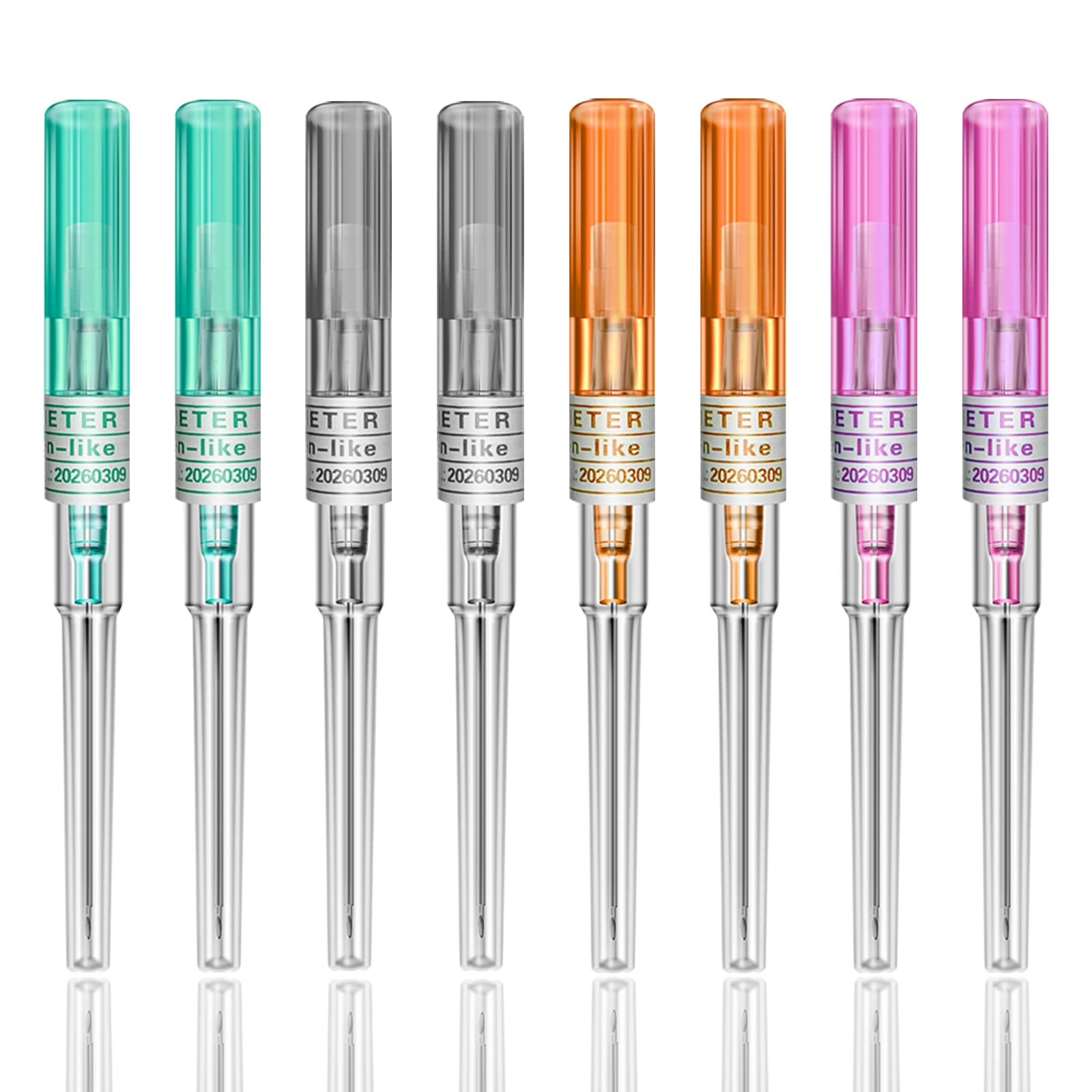 Sotica 8PCS Mixed Catheter Piercing Needles 14G 16G 18G 20G Ear Piercing Needle Kit