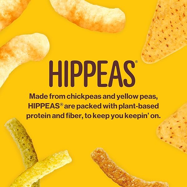 HIPPEAS CHICKPEA PUFFS, GROOVY WHITE CHEDDAR, GLUTEN FREE SNACKS, DAIRY FREE, VEGAN, 8OZ BAG, 3G PROTEIN, 2G FIBER, CRUNCHY, NUTRITIOUS, BAKED PLANT PROTEIN SNACK, NON-GMO, KOSHER