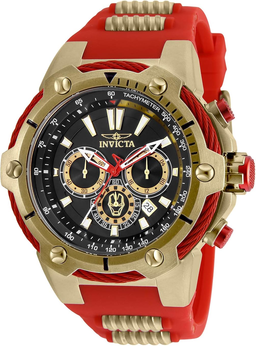 Amazon Co Jp Invicta Men S Marvelクオーツクロノグラフブラックダイヤル時計 Wrist Watches