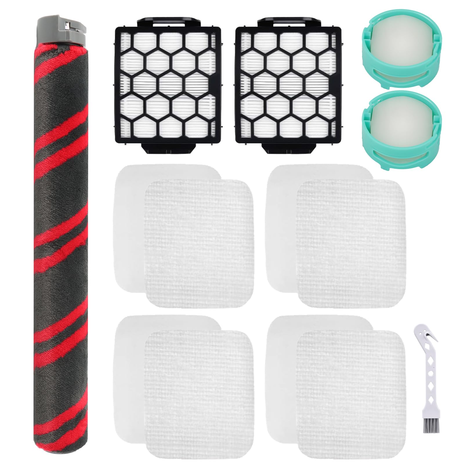 Photo 1 of Filter Brush Replacement Parts for Shark UV900 Performance Lift-Away Duo Clean PowerFins Upright Vacuum, 1 Roller+ 2 HEPA+ 4 Foam Felt Filters + 2 Odor Neutralizer Cartridges, Part XHF320 XFFK602UKT
