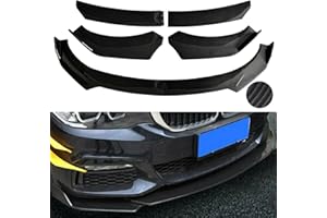 Top10 Racing Universal Carbon Fiber Pattern Style Front Bumper Lip Chin Spoiler Compatible with Audi, Ford, BMW, Honda, Chevrolet, Civic, Benz, Mazda, GMC Car