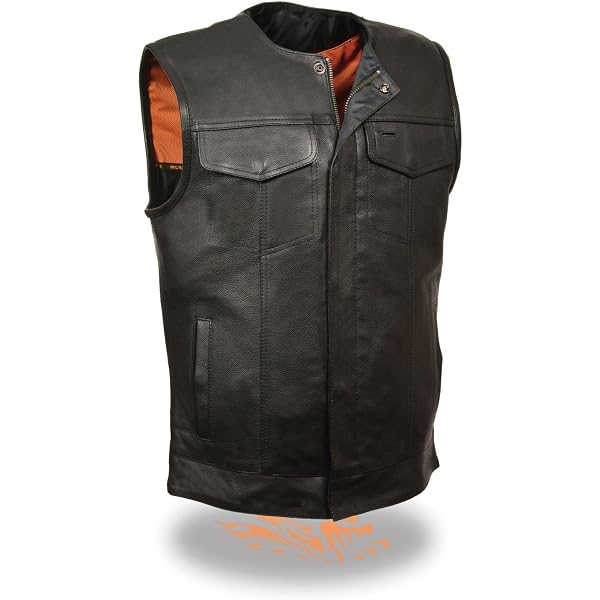 Gilet In Vera Pelle Di Bufalo Diamond Plate™ - Design Rock, Nuovo Con Etichette - Foto 4