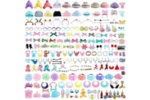 TDVOHO Accessories for lps Pets, (Random 25 pc) Hat Scarf Jacket Dress Bow Skirt Clothes Collar Foof and Drink Toy Accessorie