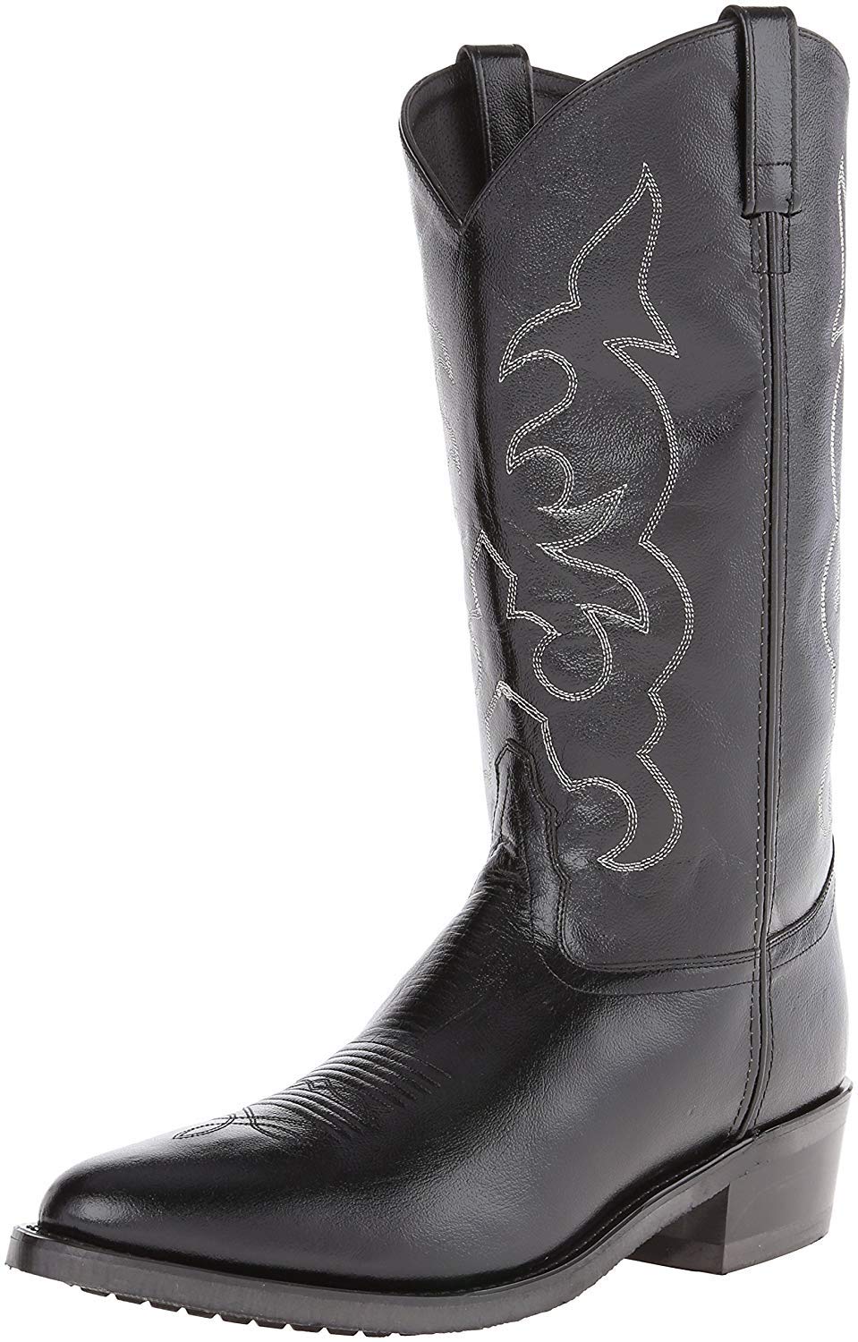 Old West Men's Leather Cowboy Work Boots - Black9