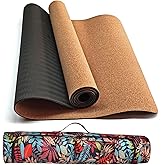 JouiiSiYa Cork Yoga Mat, 72 * 27 Non-Slip Yoga Mat & Waterproof Mat Bag, Eco-Friendly Exercise Mat for Hot Yoga, Gym, Travel, Men & Women