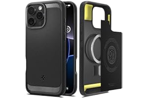 Spigen Rugged Armor MagFit Designed for iPhone 16 Pro Max Case [Military-Grade Protection] Compatible with MagSafe - Matte Black