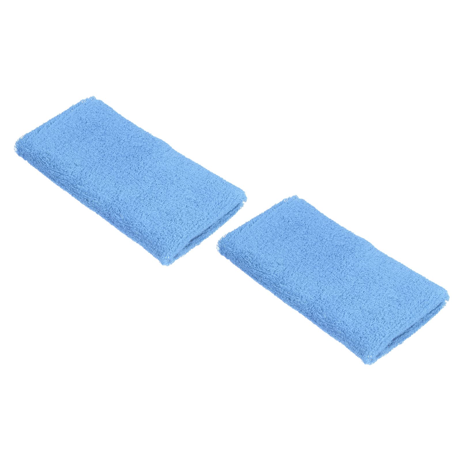 PATIKIL Sports Wristbands 8x15cm, 2 Pack Cotton Terry Cloth Absorbent Sweatband for Tennis Basketball Working Out Athletic Running, Blue