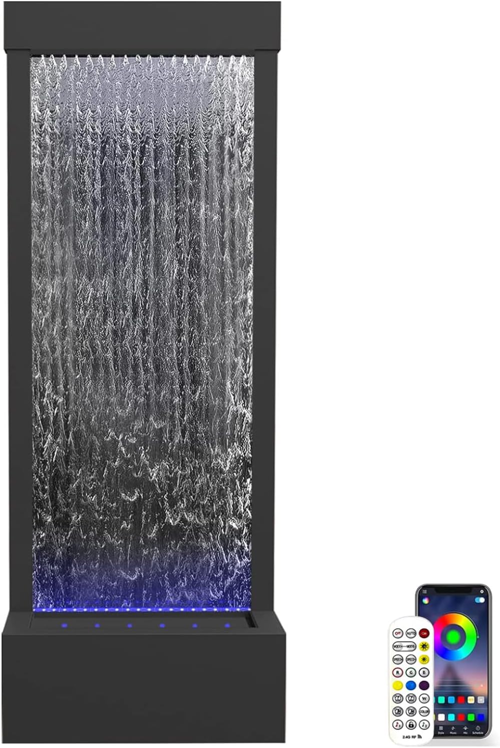 Indoor Fountains & Accessories - LONGRUN Mirror Waterfall Fountain Indoor Water Fountain, 48