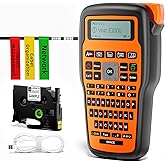 Vixic Industrial Label Maker, Heat Shrink-Labels Maker Waterproof-Labels for Cable Wire Network Office Labeling, E1000 Label Maker Machine with-Tape Electrician Label Makers Handheld Label Machine