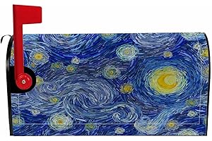 Numland Magnetic Mailbox Covers Polyester Oxford Cloth Anti-UV and Reusable Letterbox Cover 21×18 Inch,Abstract Starry Moon Sky