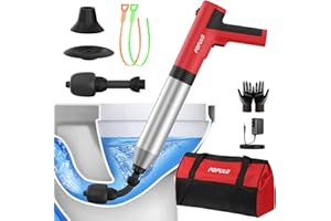POPULO Electric Plunger Toilet - One Second Plumber for High Pressure Drain Unclogging in Toilet, Bathroom, Floor Drain, Sewe