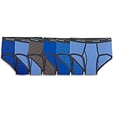 Fruit of the Loom mens Underwear Briefs, Tag Free & Moisture Wicking, Assorted Color Multipacks