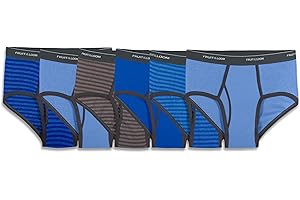 Fruit of the Loom mens Underwear Briefs, Tag Free & Moisture Wicking, Assorted Color Multipacks