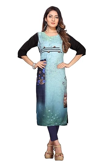 Crepe Stitched Kurta for Women's
