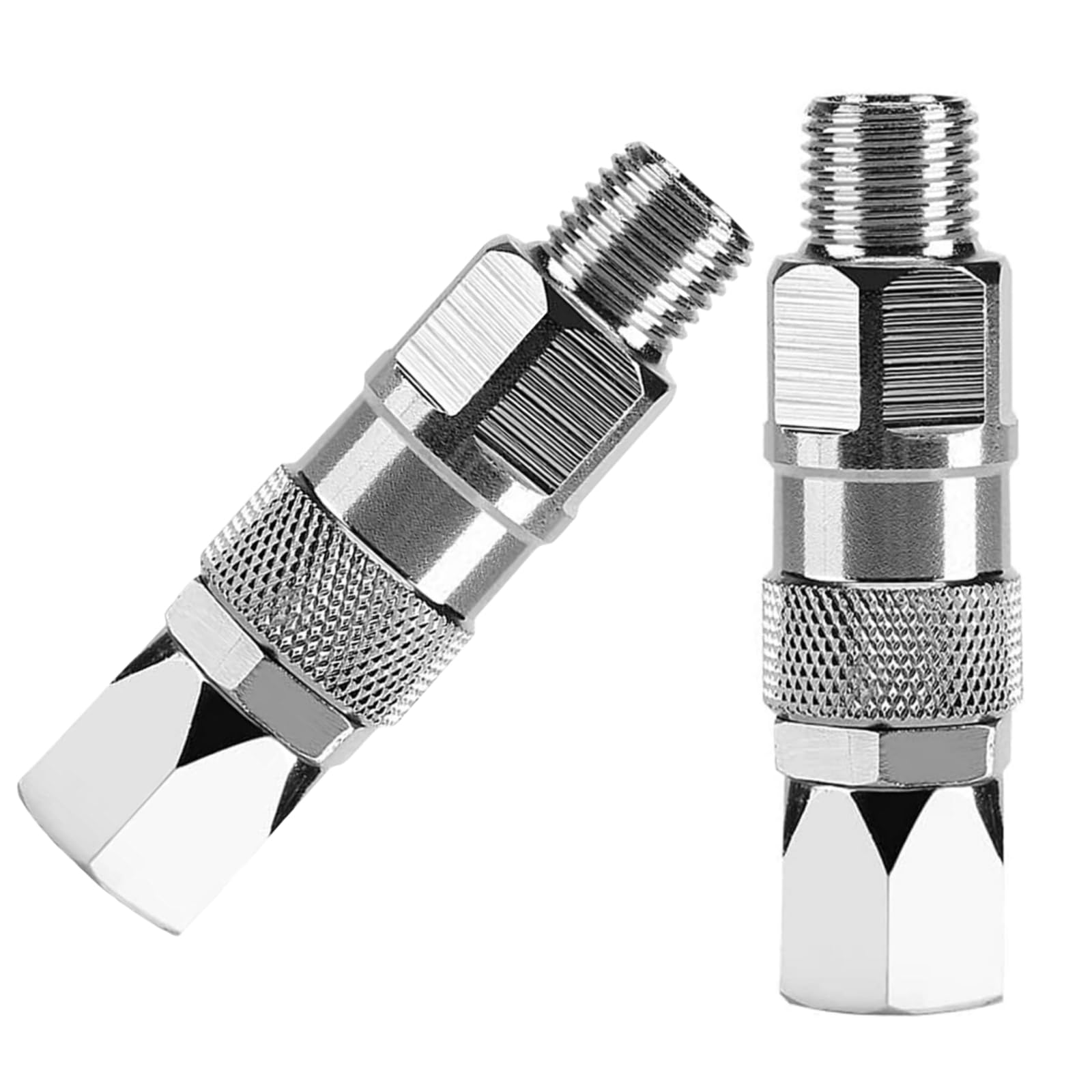 Photo 1 of (2pk) Swivel Joint for Airless Paint Sprayer, 1/4-Inch 360-Degree Rotating Joint, Stainless Steel High-Pressure Spray Gun Hose Connector Accessory for Graco Paint Sprayers