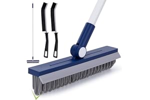 IVYROLL Grout Brush with Long Handle, Grout Cleaner Brush for Tile Floors, Stiff Bristles for Crevice, Tile Line, Shower, Kitchen, Bathroom