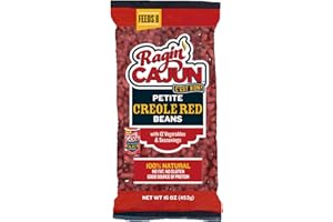 RAGIN' CAJUN FIXIN'S Ragin' Cajun Seasoned Petite Red Beans - 16 oz Bag, Gluten-Free, No MSG - Authentic Louisiana Creole Bean Mix