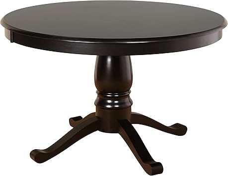 Amazon Com Target Marketing Systems Alexa Ultra Modern Round Pedestal Dining Table 30 Black Tables