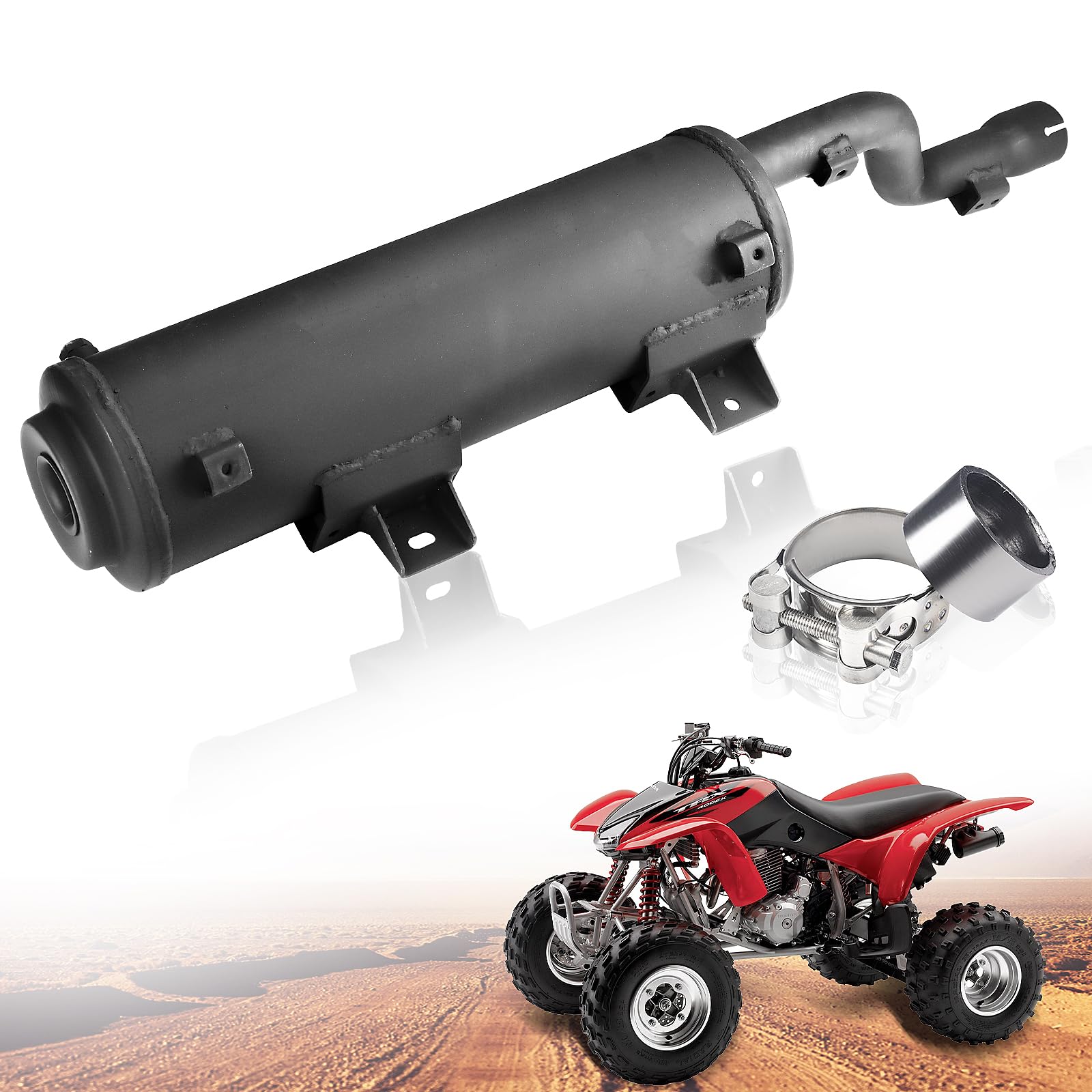 Photo 1 of 18310-HM7-A00 Muffler Compatible with 1995-2004 Honda Foreman TRX400 TRX450 (Not for TRX450ES) 18310-HM7-A40 18310-HN0-670 18310-HM7-000