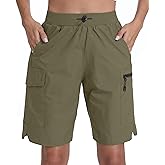 zsenoxaxi Women's Hiking Cargo Shorts Quick Dry Lightweight Shorts for Travel Athletic