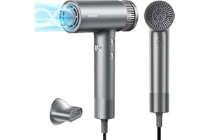 BABONIR Hair Dryer, High-Speed Ionic Low Noise Blow Dryer with Brushless Motor for Fast Drying Cool-Shot Thermo-Control Hair Blow Dryer with Magnetic Nozzle for Home Travel Salon Bonus Box Included