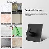 Aikzik Self Adhesive Hooks 4 Stainless Steel Heavy Duty Waterproof Black view 6