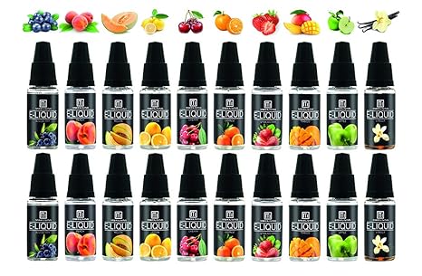 Maxiliving 20er x 10ml E Liquid 0,0mg Nikotin 10 Aromen e-liquid für E-Zigarette