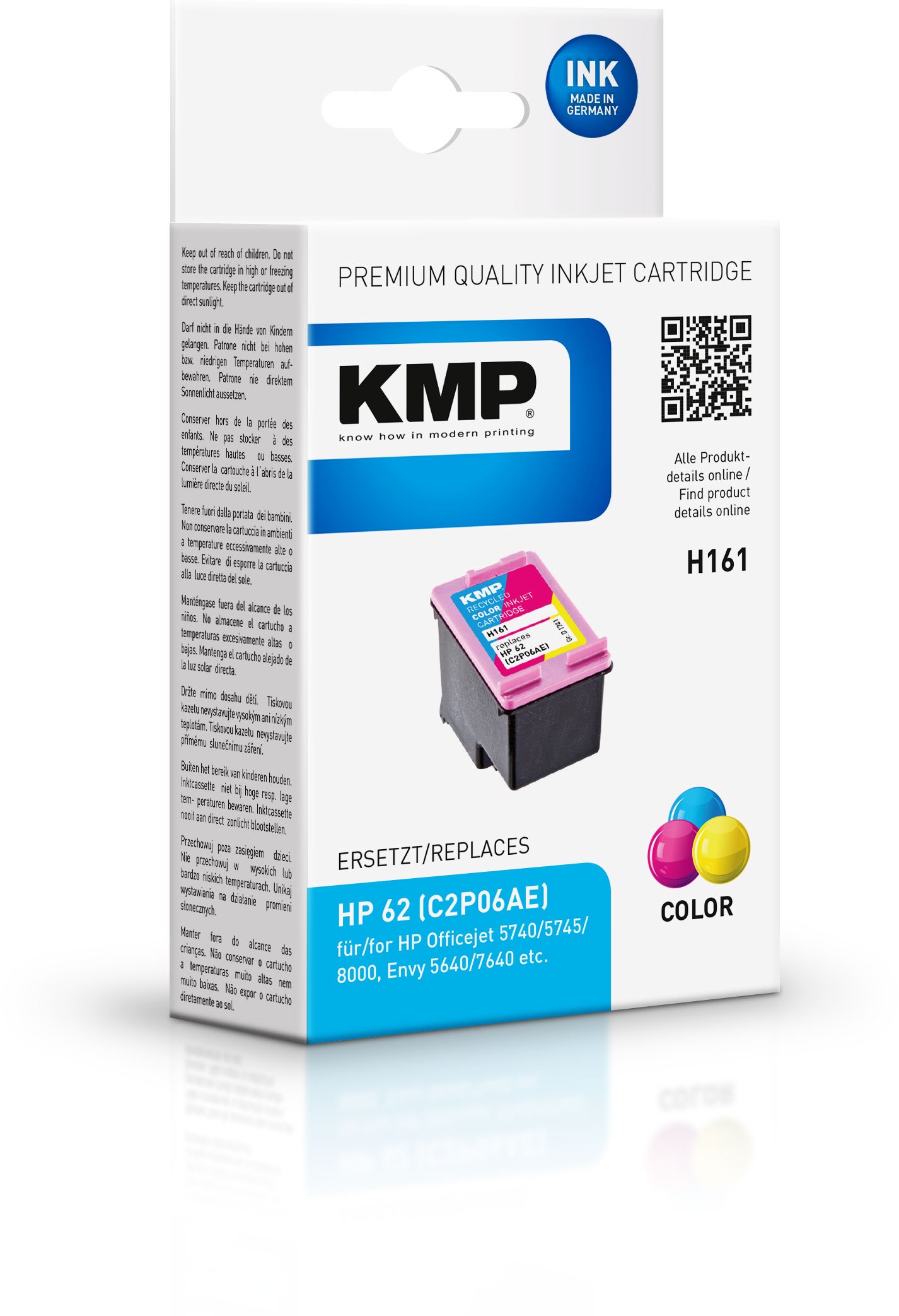 KMP Ink Cartridge for HP Officejet 5740; Envy 5640, 7640, h161 – Colour