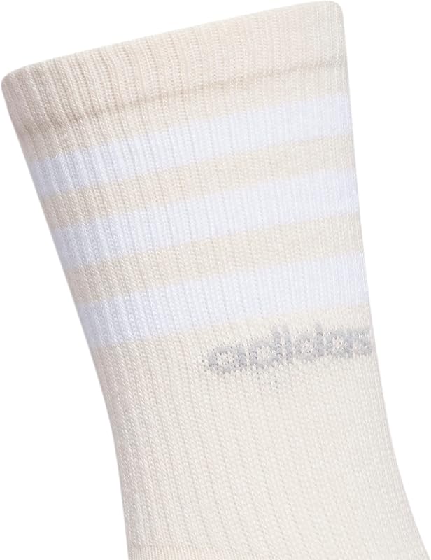Unisex - Adulto 3-Stripes Linear Half-Crew Cushioned Socks 3 Pairs, White/Black, 40-42 — foto 4 di 7