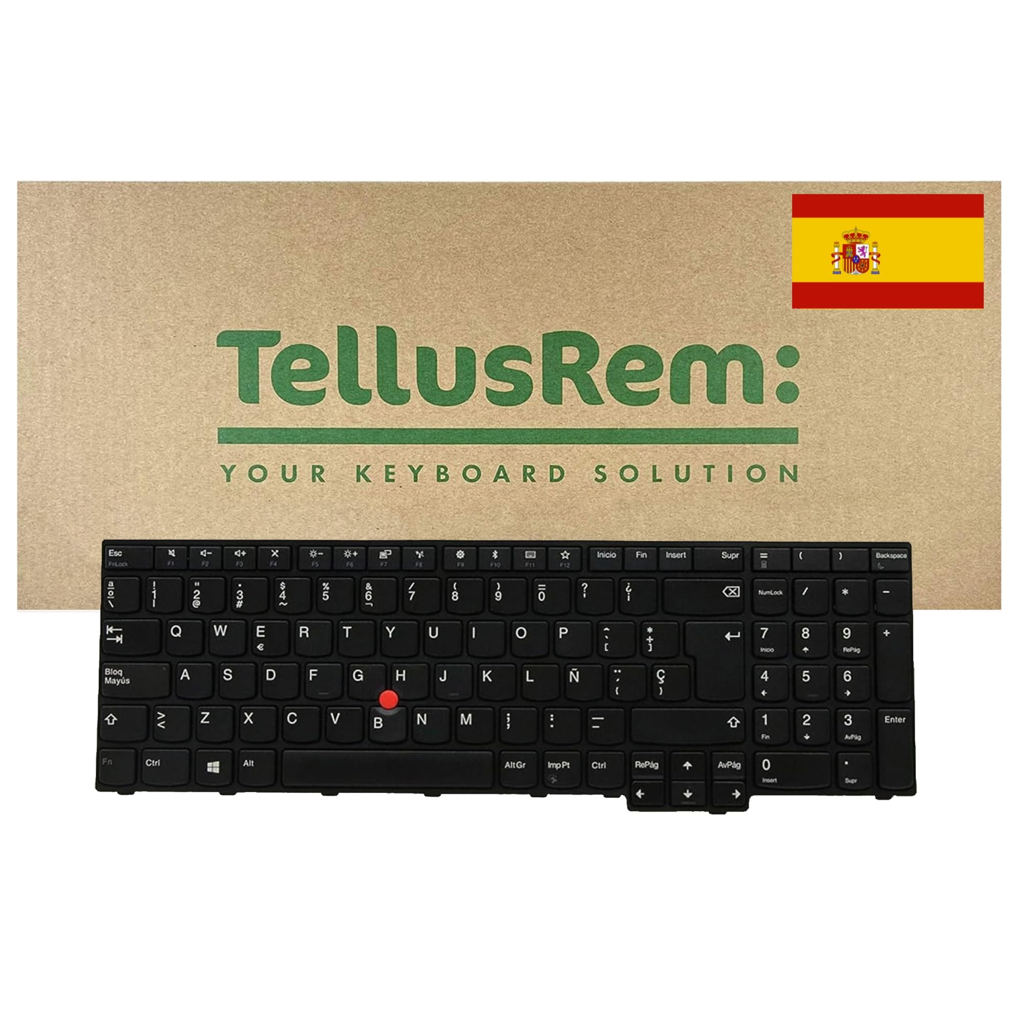 replacement Spanish non-backlit keyboard for Lenovo Thinkpad E570 E575 E570C