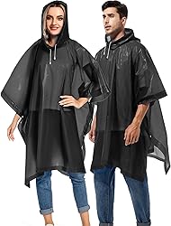 Borogo 2 Pack Rain Ponchos for Adults Reusable