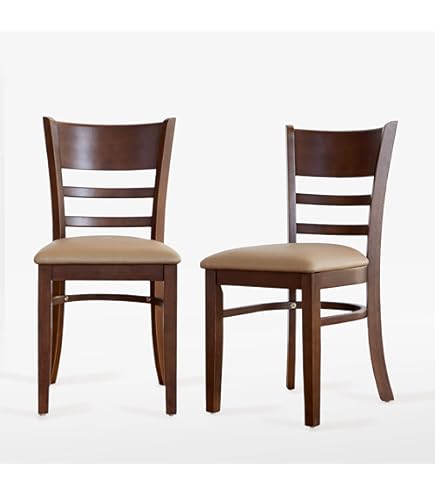 Chairs For Dining Table East West Furniture Saddle Brown Linen