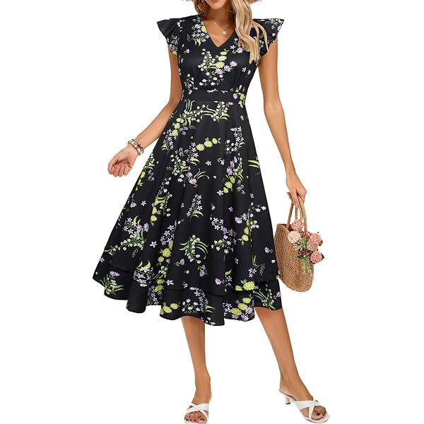 TAHARI ASL Printed Fit & Flare Dress (Blue, 8) at Amazon Women's Clothing  store