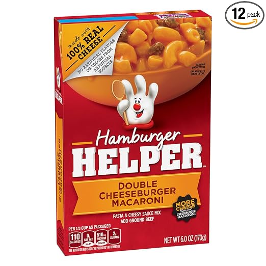 Betty crocker hamburger helper skillet meal double cheeseburger macaroni (016000193796)
