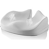 Benazcap Large Seat Cushion for Office Chair Memory Foam Coccyx Pain Relief Cushion Pillow for Back Support Non-Slip Seat Pad for Office Desk, Car Seat, Wheelchair, Sciatica-Grey