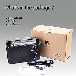 Retekess TR604 AM FM Radio,Portable Radio Plug in