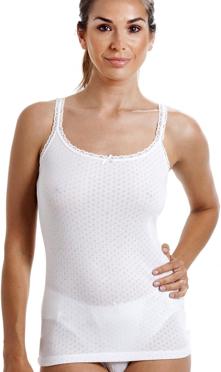 Camille Womens Ladies Viloft Blend Lightweight Thermal Camisole Vest