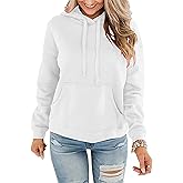 STOLKISS Women Hoodies Pullover Casual Thin Sweatshirts with Pockets Loose Fit Long Sleeve Drawstring Design Hoody Sweatshirt