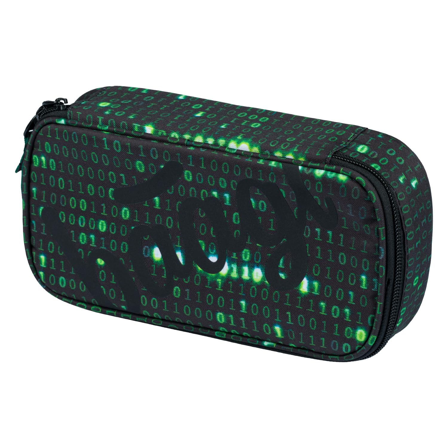 Baagl School Pencil Case - Large Storage Space, Durable Materials, Numbers Pattern - 12 Pen Holders, Zipper Closure, 2 Compartments - Pencil Case for Girls & Boys — image 1